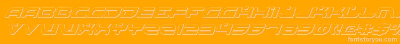 Шрифт BattlefieldShadowItalic – розовые шрифты на оранжевом фоне
