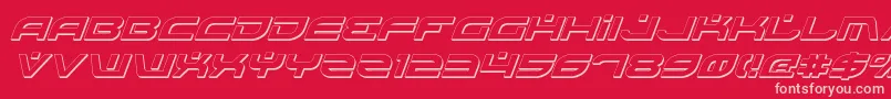 BattlefieldShadowItalic Font – Pink Fonts on Red Background