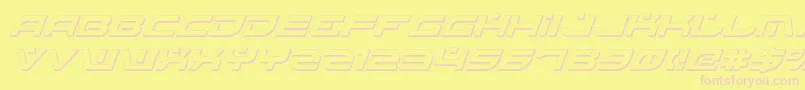 BattlefieldShadowItalic Font – Pink Fonts on Yellow Background
