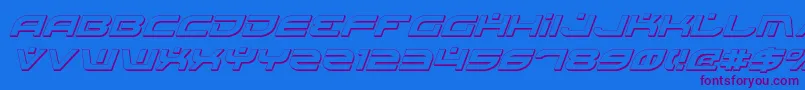 Шрифт BattlefieldShadowItalic – фиолетовые шрифты на синем фоне
