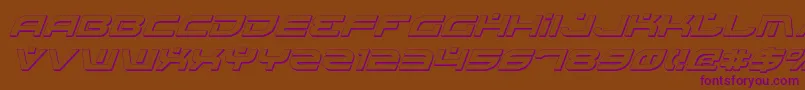 BattlefieldShadowItalic Font – Purple Fonts on Brown Background