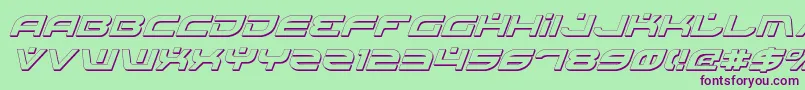 Шрифт BattlefieldShadowItalic – фиолетовые шрифты на зелёном фоне