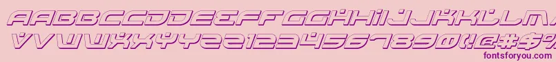 フォントBattlefieldShadowItalic – ピンクの背景に紫のフォント