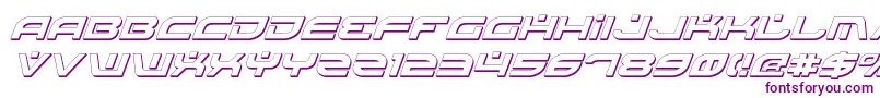 BattlefieldShadowItalic Font – Purple Fonts on White Background