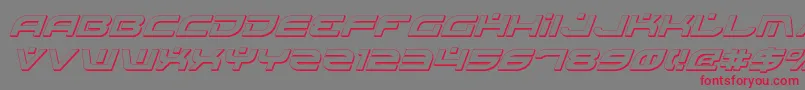 BattlefieldShadowItalic Font – Red Fonts on Gray Background