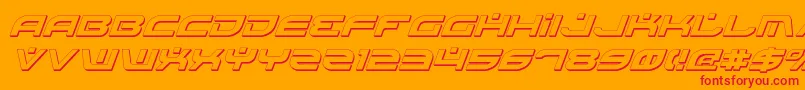BattlefieldShadowItalic Font – Red Fonts on Orange Background