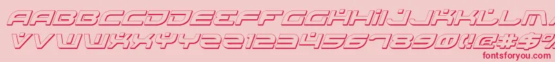 BattlefieldShadowItalic Font – Red Fonts on Pink Background