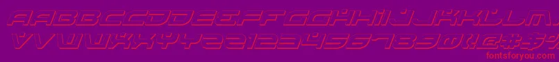 BattlefieldShadowItalic-fontti – punaiset fontit violetilla taustalla