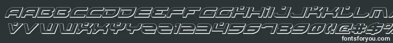 BattlefieldShadowItalic Font – White Fonts on Black Background