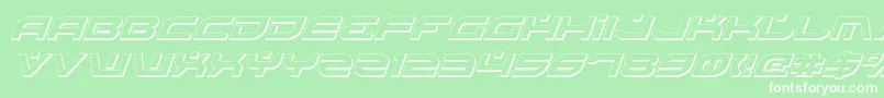 BattlefieldShadowItalic Font – White Fonts on Green Background