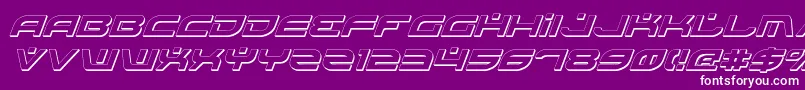 フォントBattlefieldShadowItalic – 紫の背景に白い文字