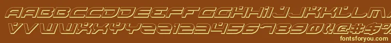 BattlefieldShadowItalic Font – Yellow Fonts on Brown Background