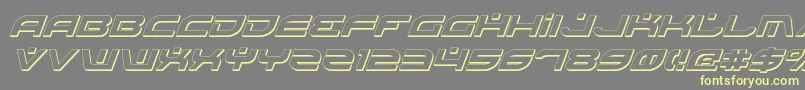 BattlefieldShadowItalic-fontti – keltaiset fontit harmaalla taustalla