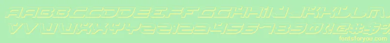 Шрифт BattlefieldShadowItalic – жёлтые шрифты на зелёном фоне