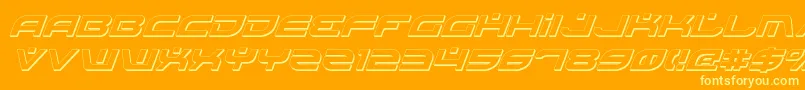 BattlefieldShadowItalic-Schriftart – Gelbe Schriften auf orangefarbenem Hintergrund