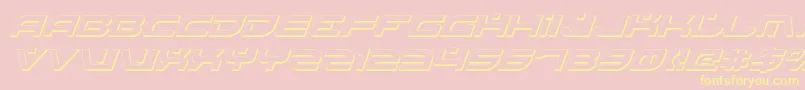 Шрифт BattlefieldShadowItalic – жёлтые шрифты на розовом фоне