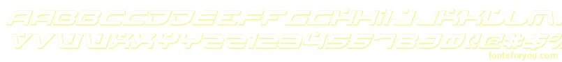 BattlefieldShadowItalic Font – Yellow Fonts on White Background