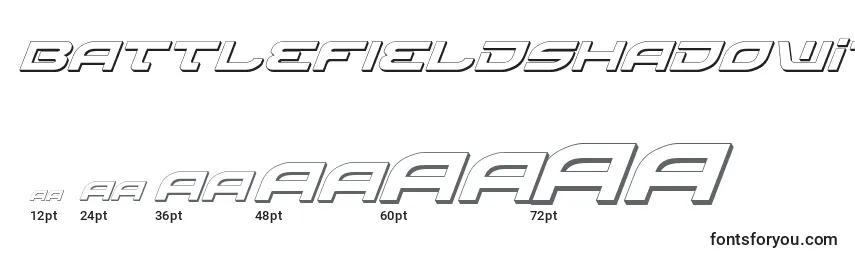 Размеры шрифта BattlefieldShadowItalic
