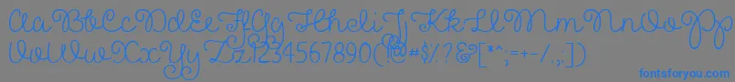 PrettyGirlsScriptDemo Font – Blue Fonts on Gray Background