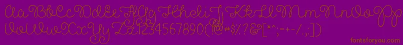 PrettyGirlsScriptDemo Font – Brown Fonts on Purple Background