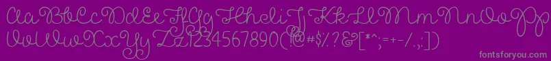 PrettyGirlsScriptDemo-Schriftart – Graue Schriften auf violettem Hintergrund