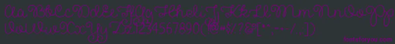 PrettyGirlsScriptDemo-Schriftart – Violette Schriften auf schwarzem Hintergrund