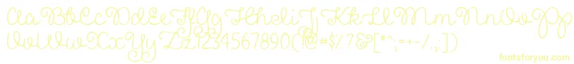 PrettyGirlsScriptDemo-fontti – keltaiset fontit