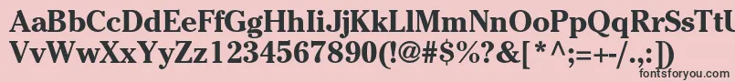 CheltenhamstdBold Font – Black Fonts on Pink Background