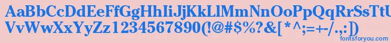 CheltenhamstdBold Font – Blue Fonts on Pink Background