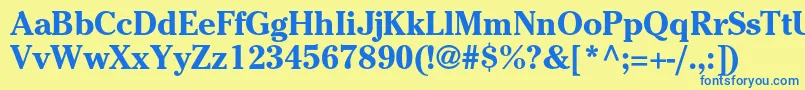 CheltenhamstdBold Font – Blue Fonts on Yellow Background