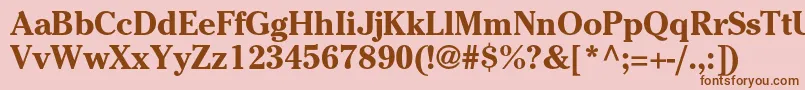 CheltenhamstdBold Font – Brown Fonts on Pink Background