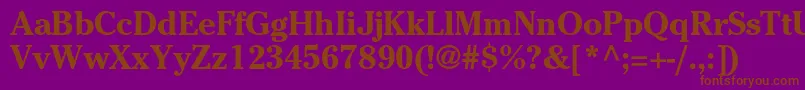 CheltenhamstdBold Font – Brown Fonts on Purple Background