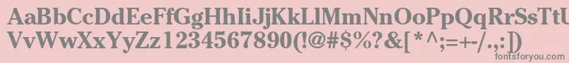 CheltenhamstdBold Font – Gray Fonts on Pink Background