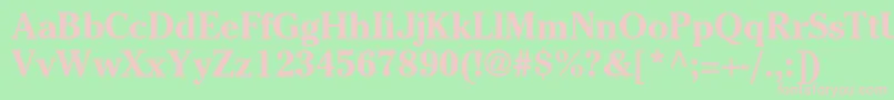 CheltenhamstdBold Font – Pink Fonts on Green Background