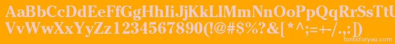 CheltenhamstdBold Font – Pink Fonts on Orange Background