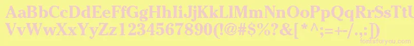 CheltenhamstdBold Font – Pink Fonts on Yellow Background