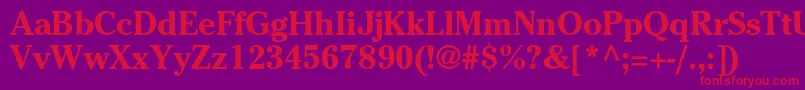 CheltenhamstdBold Font – Red Fonts on Purple Background