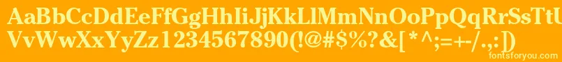 CheltenhamstdBold Font – Yellow Fonts on Orange Background