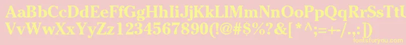 CheltenhamstdBold Font – Yellow Fonts on Pink Background