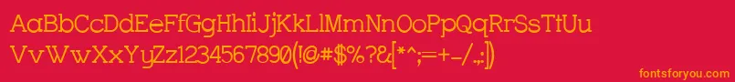 Charsbld Font – Orange Fonts on Red Background