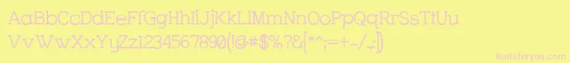 Charsbld Font – Pink Fonts on Yellow Background