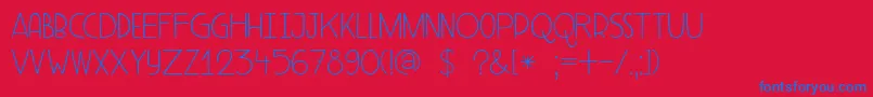 Weitere Informationen zur DkAderyn-Schriftart DkAderyn-Schriftart – Blaue Schriften auf rotem Hintergrund