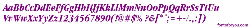 GarnetcondensedBoldItalic Font – Purple Fonts on White Background