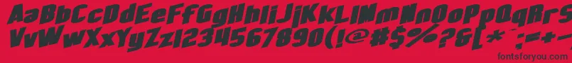 SfObliquitiesExtendedBold Font – Black Fonts on Red Background