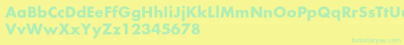 Шрифт FusionBold – зелёные шрифты на жёлтом фоне