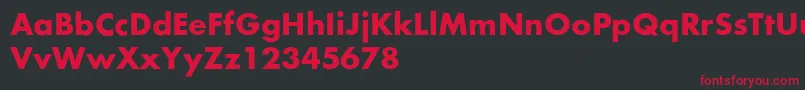 FusionBold Font – Red Fonts on Black Background
