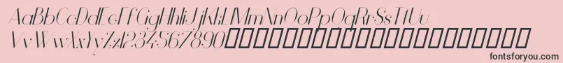 VanityLightItalic Font – Black Fonts on Pink Background