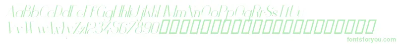 フォントVanityLightItalic – 緑のフォント