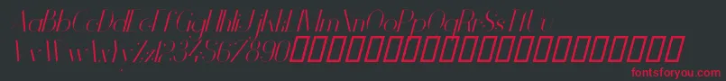 VanityLightItalic Font – Red Fonts on Black Background