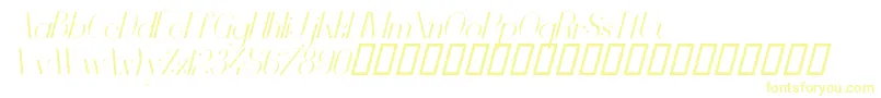 Fonte VanityLightItalic – fontes amarelas